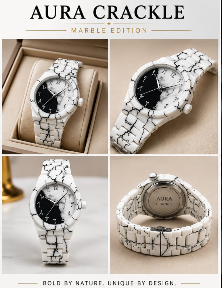 Aura Crackle™ Marble Edition|"Bold by Nature. Unique by Design."