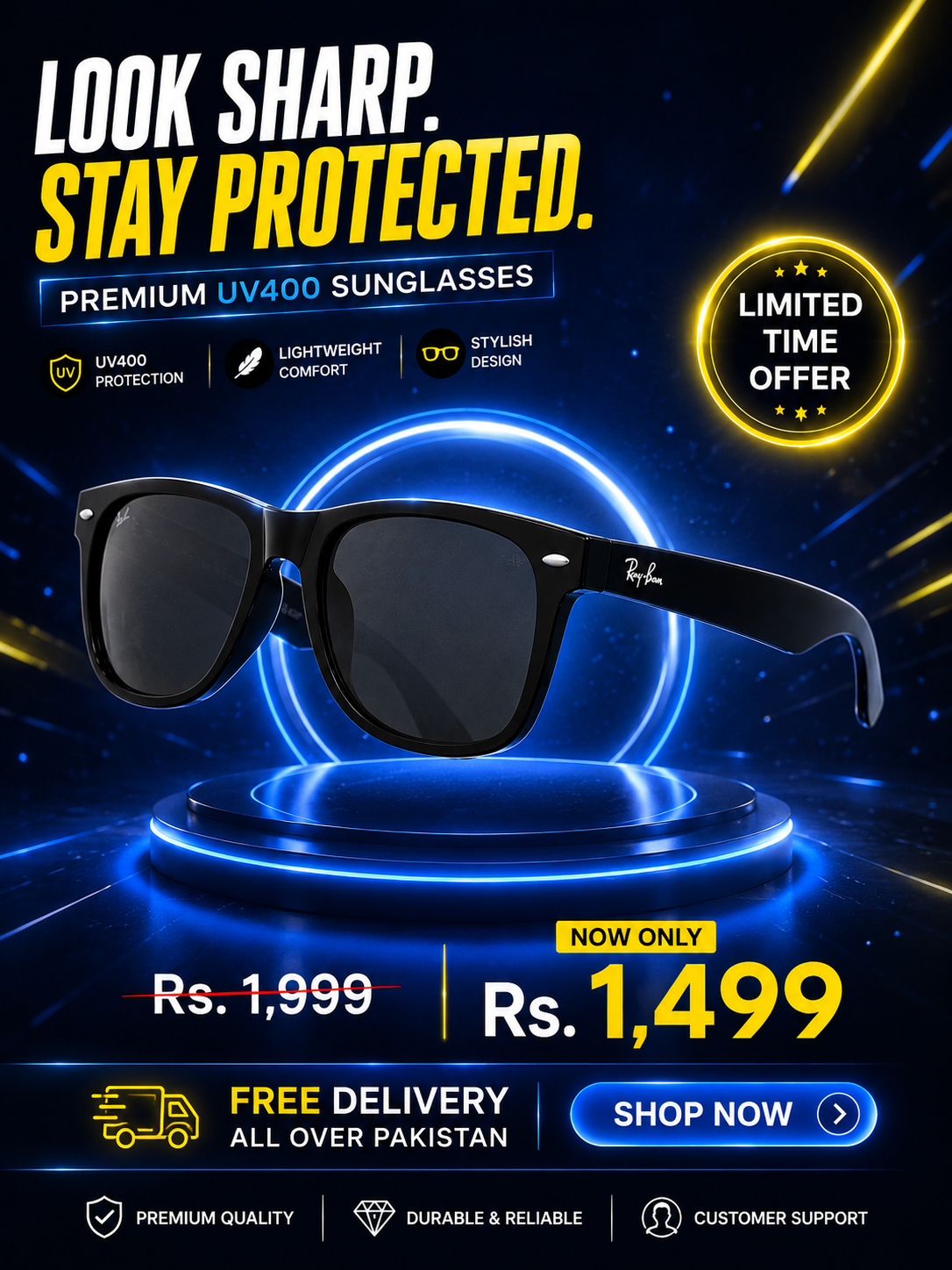 Ray-Ban New Wayfarer Classic — Matte Black