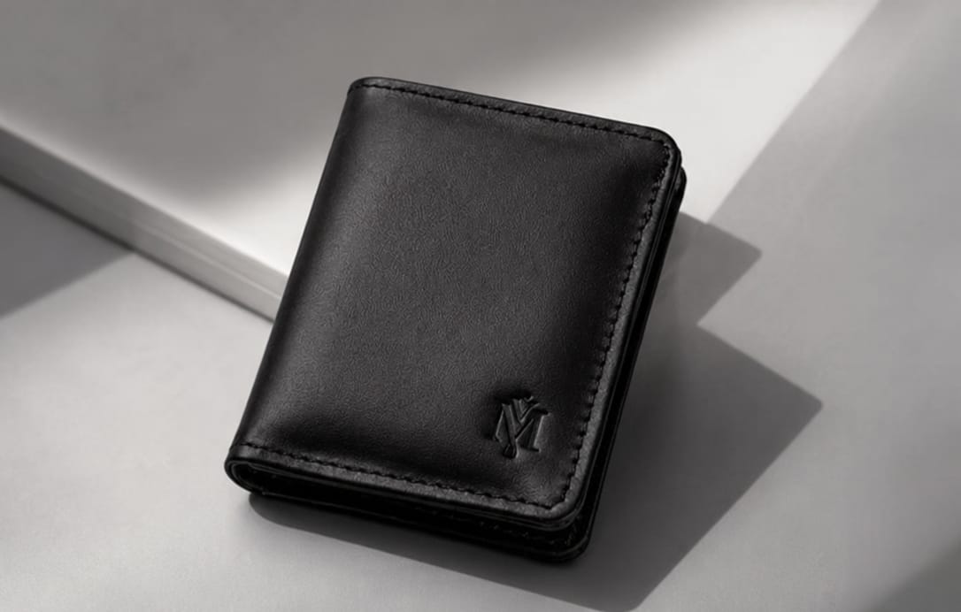 Midnight Edge Handmade Black Leather Wallet for Men